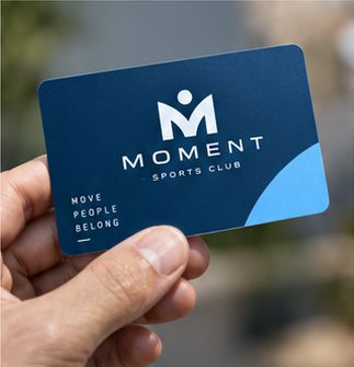 A Moment Sports Club member card